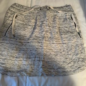 Sweatshirt Mini Skirt with Pockets